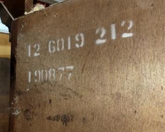 Item code on Top hutch glass doors and drawers