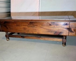 Folding coffee table 031583
54x24x18
54x40x18 with sides up