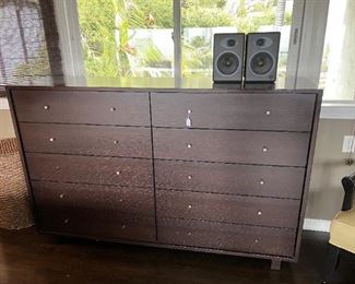 This dresser is quite large; it is not common to include 10 drawers, but this one has them.