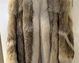 A coat of fox fur.  