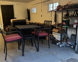 One of the patio furniture sets can be seen here.