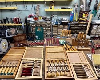 Woodworking hand tool sets.