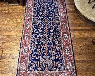Traditional wool floor runner.