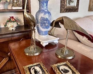 Lovely brass cranes.