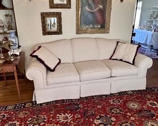 Custom boucle upholstered sofa in great condition!