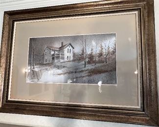 Rick Burger signed watercolor print.