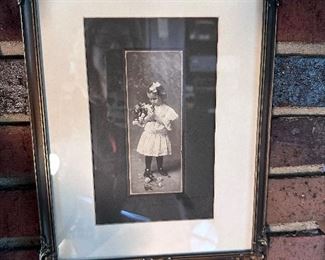 Framed antique photograph.