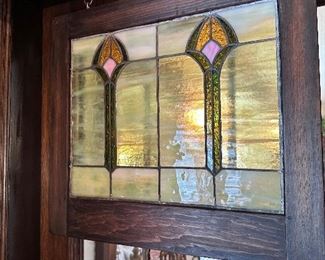 Stained glass window.