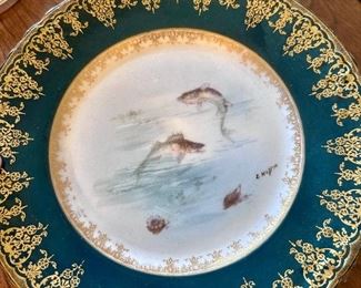 Haviland & Co. Limoge fish plates.