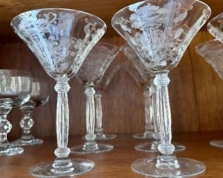 Vintage Fostoria wheel cut stemware.