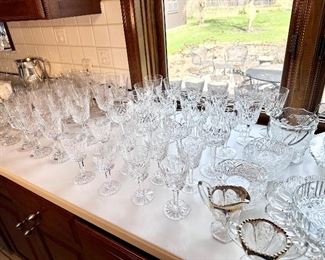 Waterford crystal "Lismore" stemware, new in boxes.