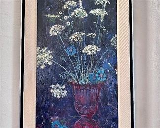 Floral oil painting.