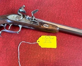 Le Page flintlock 44 caliber pistol with case.
