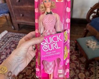 1972 quick curl Barbie in package.