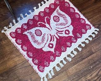 Handwoven butterfly textile.