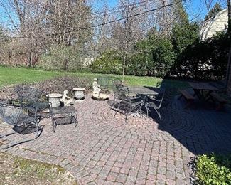 Patio furniture & garden statuary.