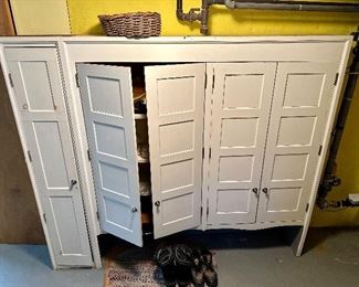 Original upper kitchen cabinets.