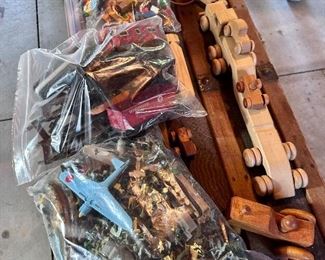 Vintage toys by the bag full.