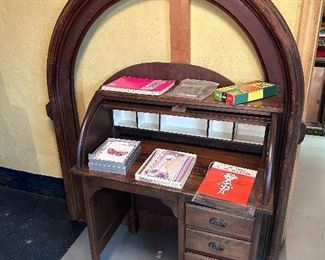Child's roll top desk.