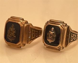 1955 and 1956 Chatham High School Rings Gold