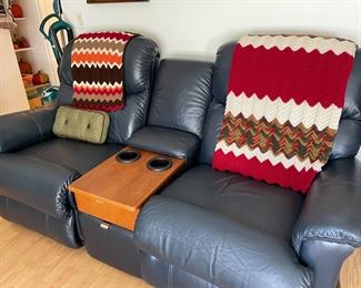 leather reclining loveseat