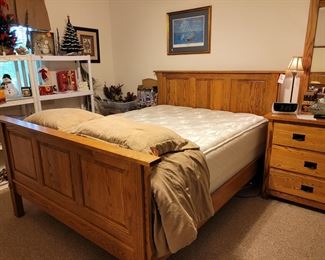 Queen Bed, Mattress, & Bedding
