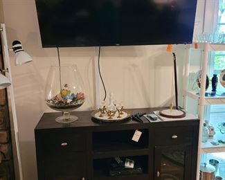 56" ROKU TV and TV Stand with DVD Players