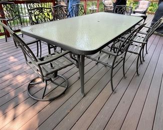 Outdoor Dining Table & Chairs - Cushions not pictured 