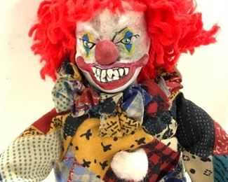 Handmade Clay Clown Doll
