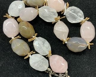 GMV Multi Quartz Chunky Choker Necklace
