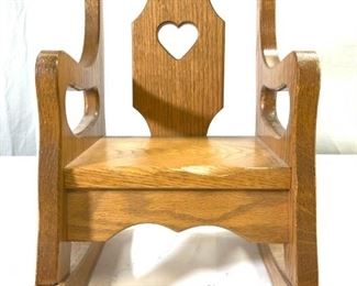 Vintage Wooden Doll Rocking Chair
