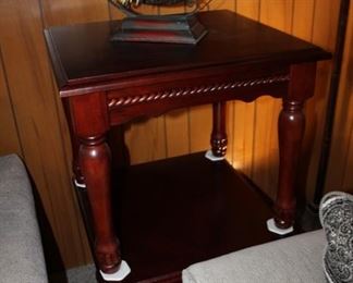 pair of end tables, matching coffee table