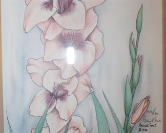 signed and numbered pair of prints Carmel Foret