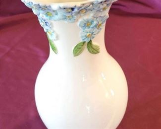 Ceramic Blue Floral Vase
