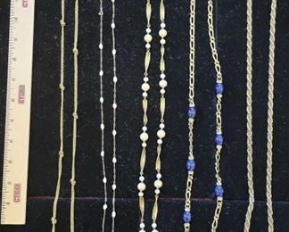 Lot of 5 Gold Color Chains