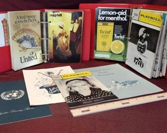 Playbill, Stagebill, Vintage Menu Collection