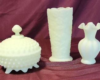 Uranium Milk Glass Trio