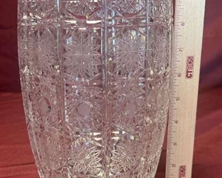Vintage Crystal Bohemian Czech Glass Vase