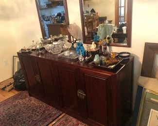 Asian style rosewood sideboard 