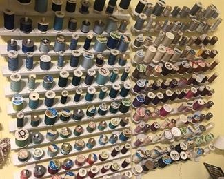 Sewing items room full / material