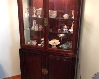 Asian style rosewood display case 