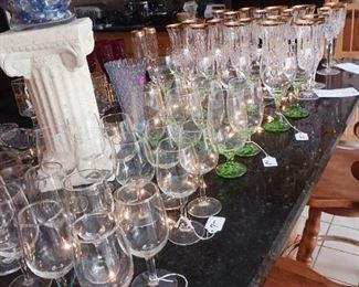 Wedgewood and other crystal stemware
