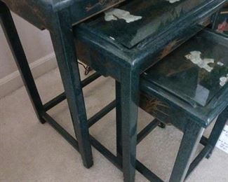 Oriental nesting tables