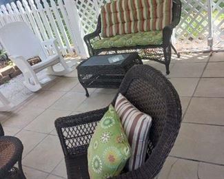 Wicker patio furniture