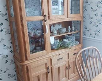 Oak china cabinet