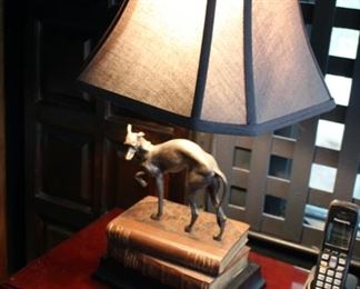 Bombay whippet table lamp