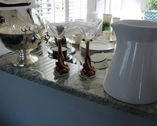 Pair octopus martini glasses by Heather Goldminc