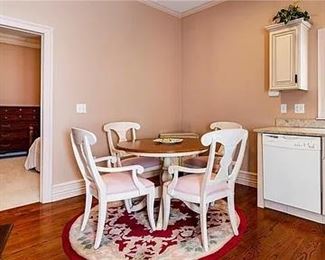 Dining table and chairs