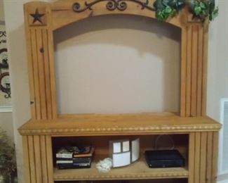 Cool western TV cabinet. They had a 42 inch TV in it.