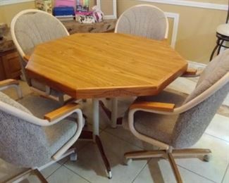 Nice breakfast set with rolling chairs